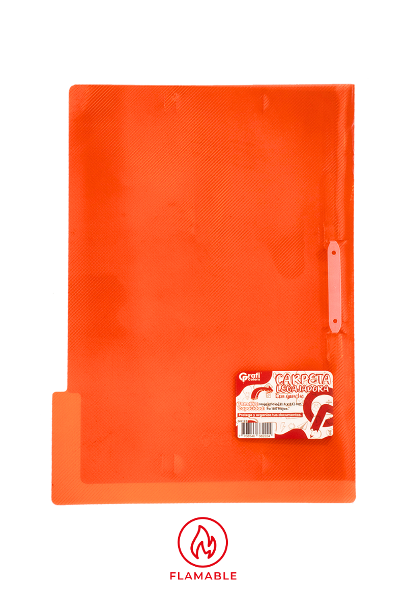 CARPETA PLÁSTICA COLORES GRAFI COLORS TAMAÑO OFICIO CON LEGAJADOR