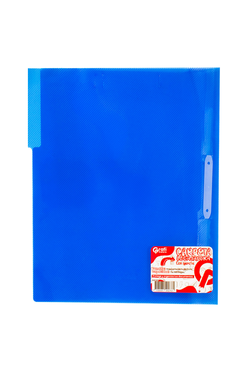 Carpeta Plástica Grafi Colors Tamaño Carta Con Legajador Colores Surtidos