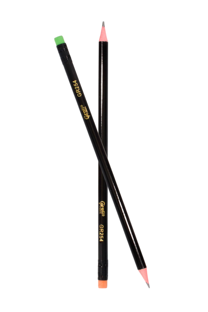 Lapiz Grafi Colors HB Cuerpo Negro x 12 Unidades