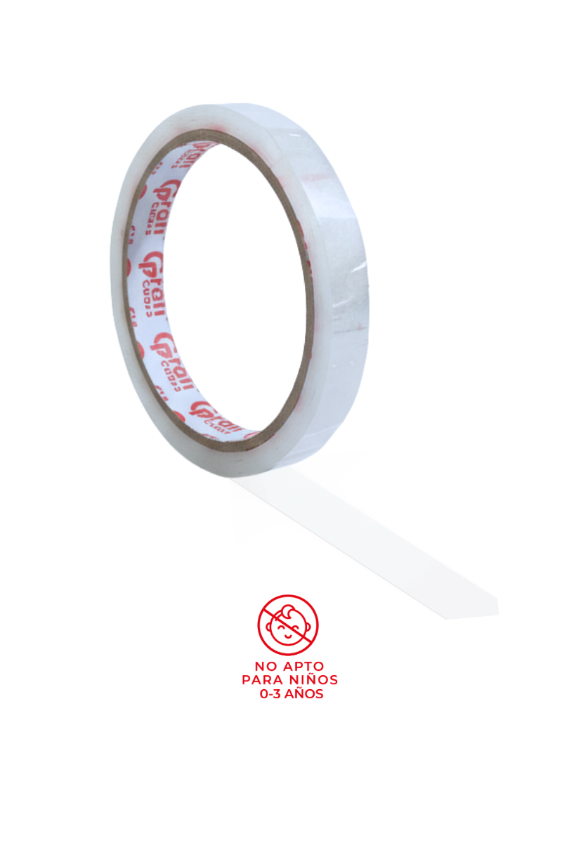 CINTA GRAFICOLORS TRANSPARENTE 12MM 40MTS