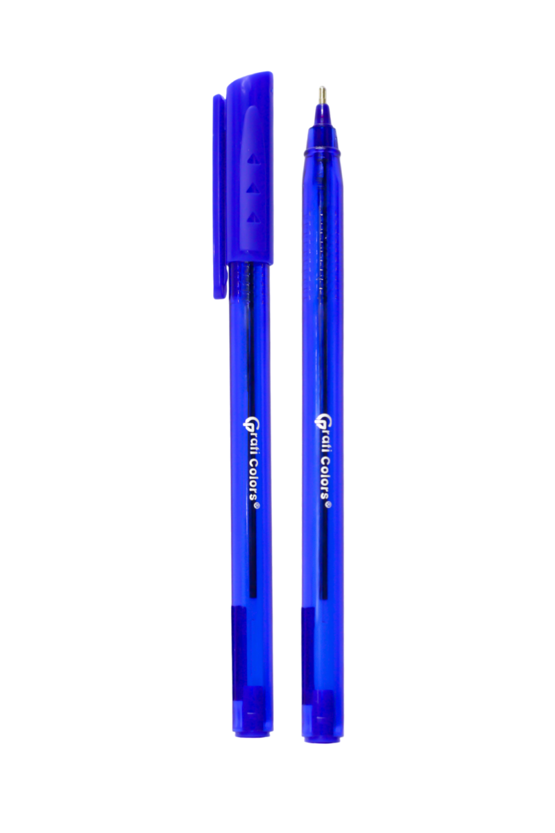 Lapicero Grafi Colors Solid Color Mina Azul Cuerpo Solido 1.0 Mm X 12 Unidades