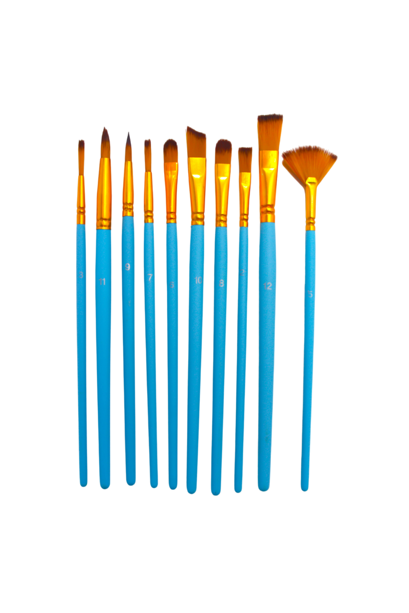 Set Pinceles X10 Cerda Fina Grafi Colors
