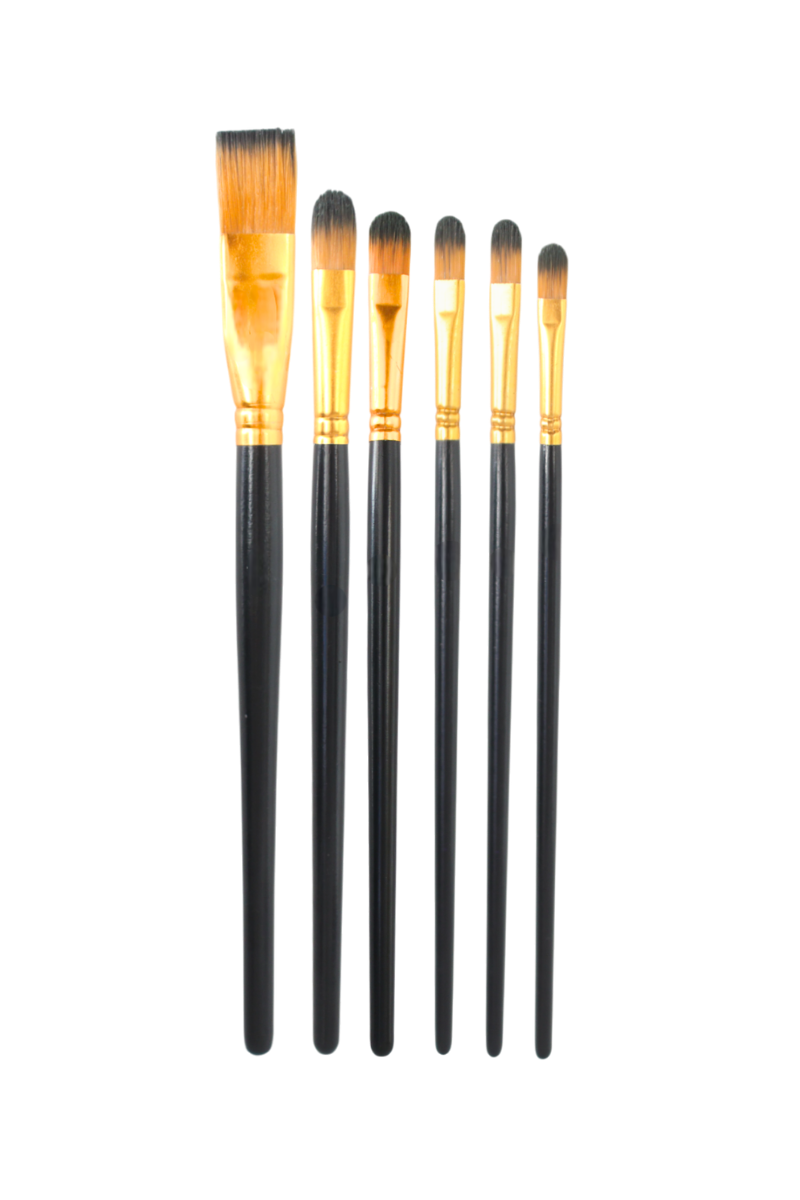Set Pinceles Lengua De Gato X6 Grafi Colors
