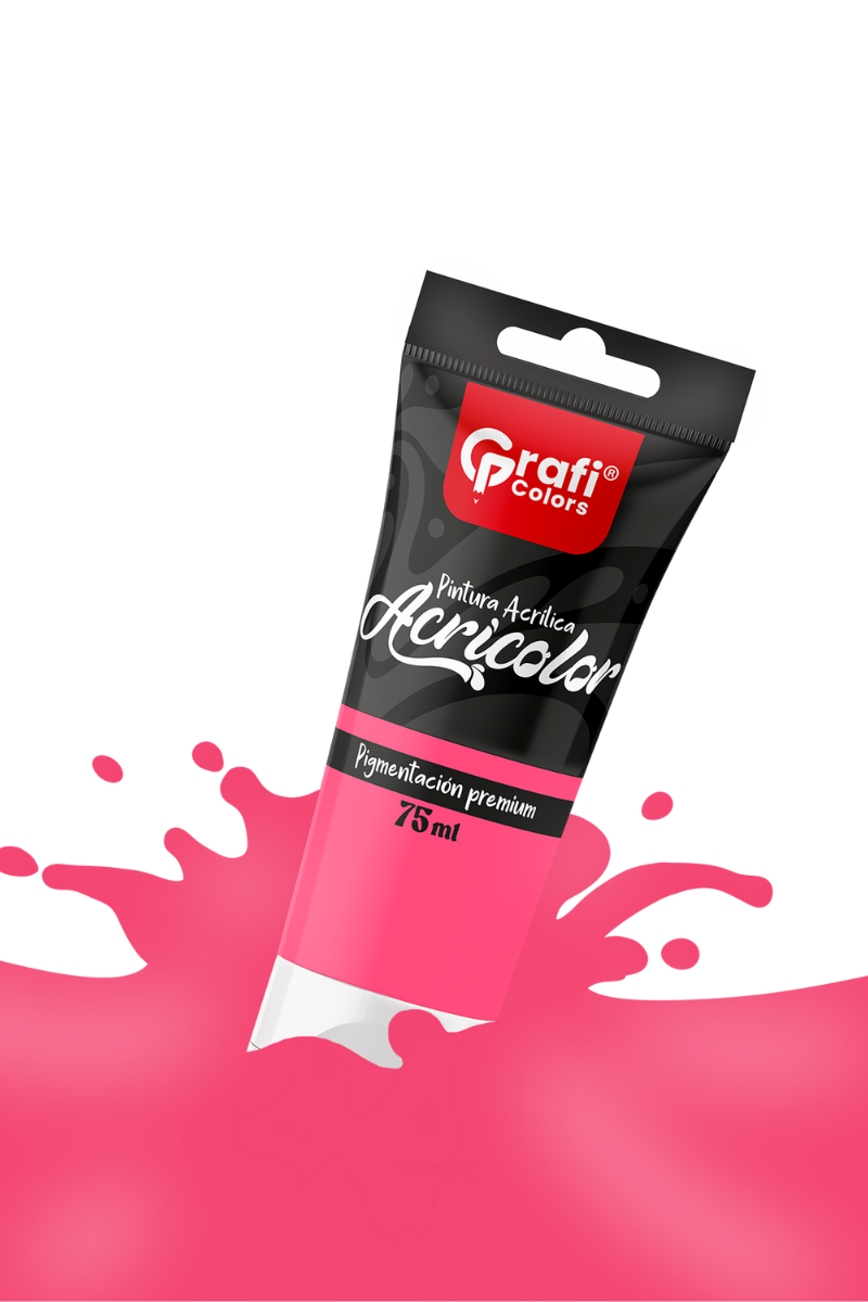 Pintura Acrílica Grafi Colors Color Fucsia 75ml