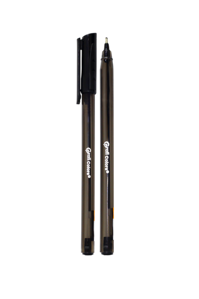 Lapicero Cuerpo Solido Negro X4 Carton 1mmm