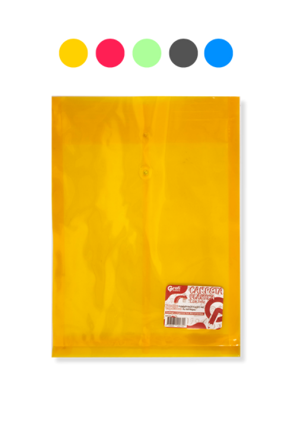 Carpeta Plástica Vertical Grafi Colors con Hilo Tamaño Oficio Colores Surtidos