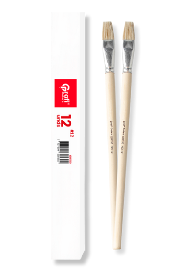 Pincel Plano Grafi Colors # 12 x 12 Unidades