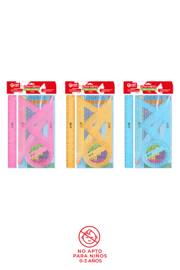 Juego Geométrico Grafi Colors Colores Traslucidos Incluye Tabla Periódica