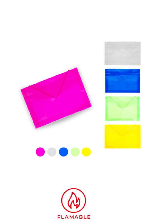 Carpeta Plástica Grafi Colors Tamaño Oficio Tipo Fuelle Colores Surtidos
