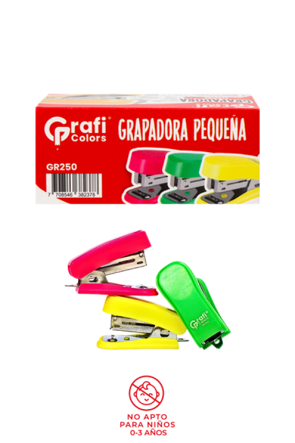 Grapadora Grafi Colors Pequeña Colores Surtidos
