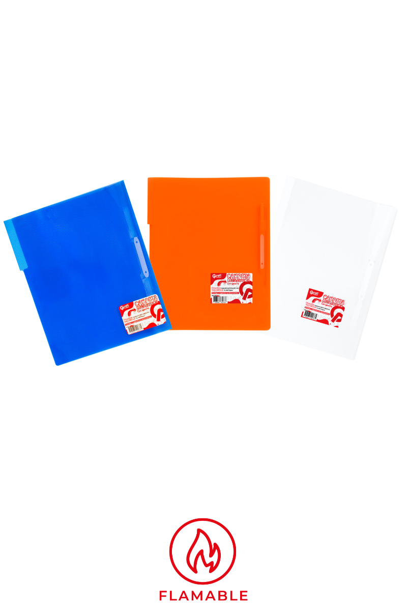 Carpeta Plástica Grafi Colors Tamaño Carta Con Legajador Colores Surtidos