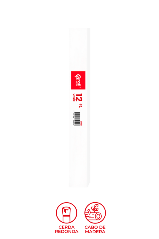 Pincel Redondo Grafi Colors # 01 x 12 Unidades