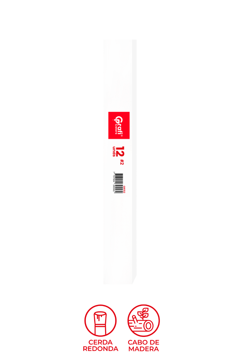 Pincel Redondo  Grafi Colors # 02 x 12 Unidades