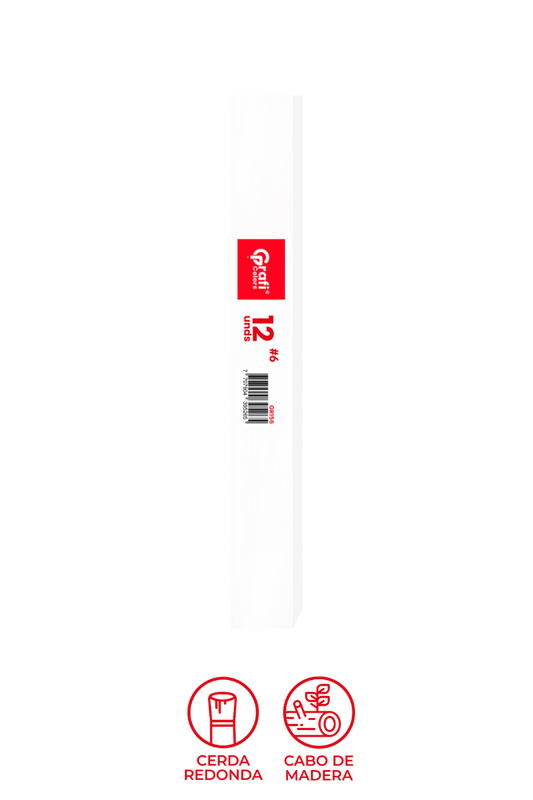 Pincel Redondo Grafi Colors # 06  x 12 Unidades