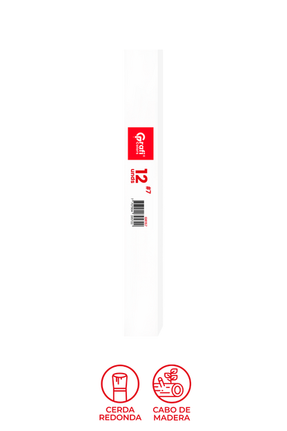 Pincel Redondo Grafi Colors # 07  x 12 Unidades