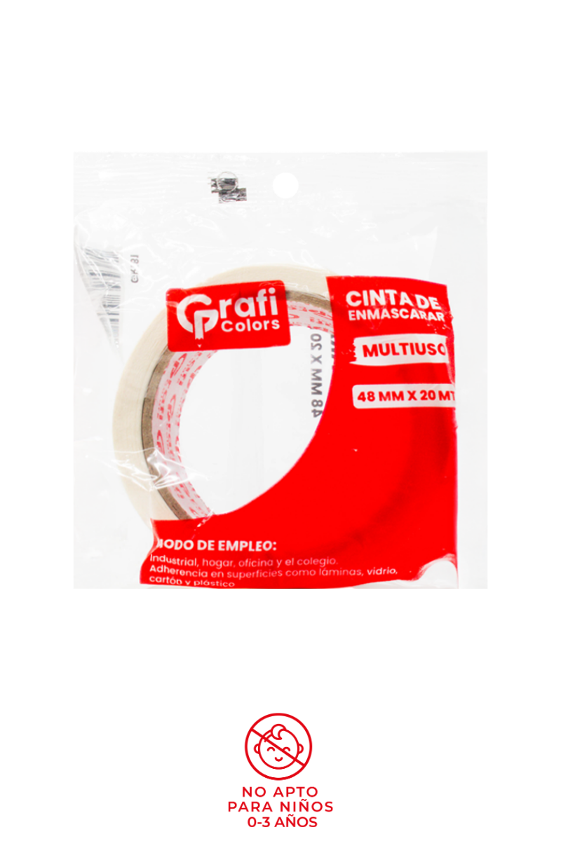 Cinta de Enmascarar Multiuso Grafi Colors 48mm x 20mts