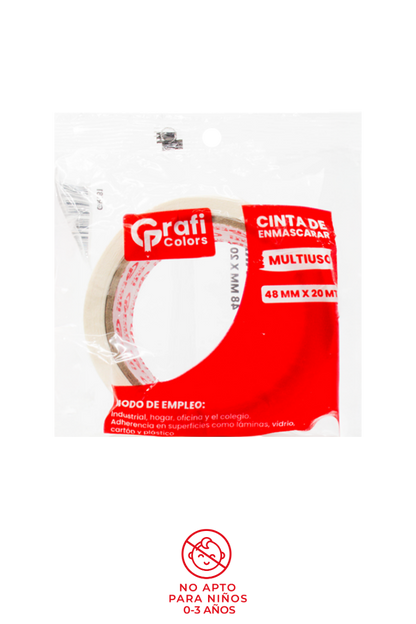 Cinta de Enmascarar Multiuso Grafi Colors 48mm x 20mts