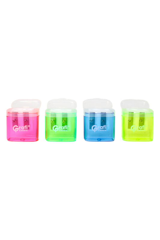 Sacapuntas Grafi Colors Doble filo  con Depósito  Colores Surtidos
