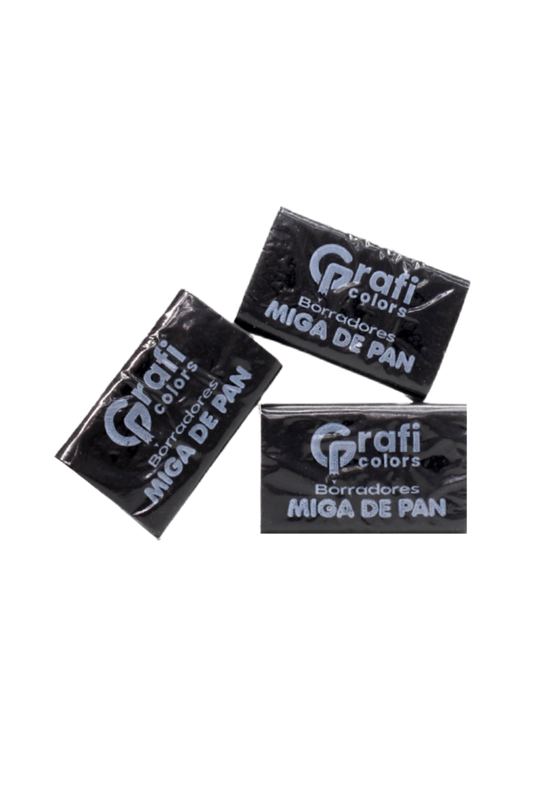 Borrador Miga de Pan Grafi Colors Negro x 3 Unidades