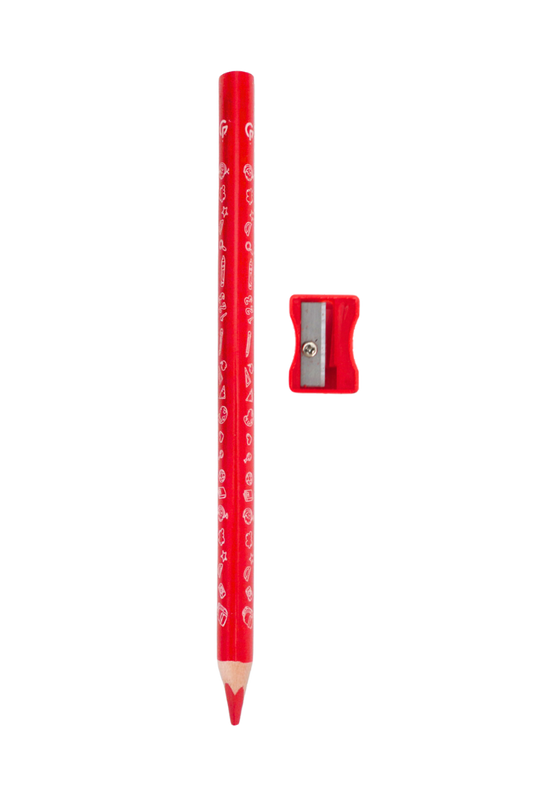 Colores Gigantes Kids Grafi Colors Triangulares x 12 Unidades, Punta 5mm, Incluye Sacapuntas