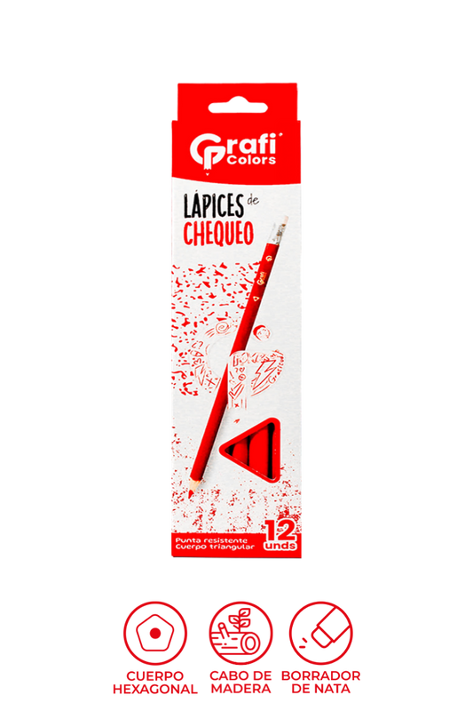 Lápiz Rojo Grafi Colors Triangular x 12 Unidades