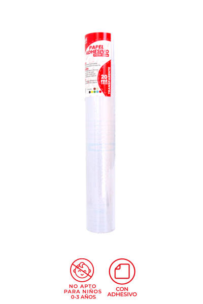 Rollo Papel Adhesivo Grafi Colors Transparente  20 Mts