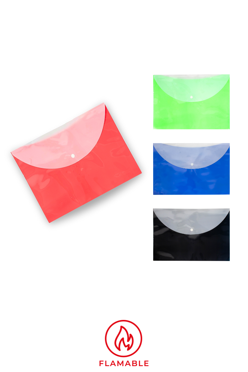 Carpeta Plástica  Grafi Colors Colores Surtidos con Botón