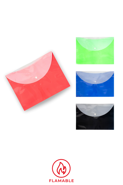 Carpeta Plástica  Grafi Colors Colores Surtidos con Botón