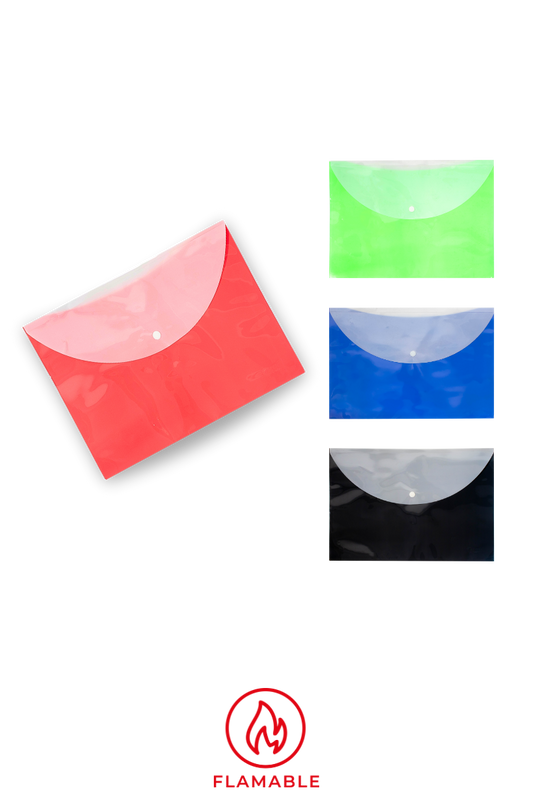 Carpeta Plástica  Grafi Colors Colores Surtidos con Botón