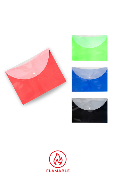 Carpeta Plástica  Grafi Colors Colores Surtidos con Botón