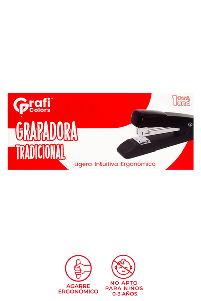 Grapadora Grafi Colors Negra   Mediana
