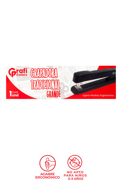 Grapadora Grafi Colors Negra   Grande
