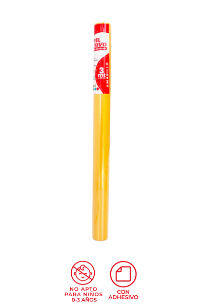 Rollo Papel Adhesivo Grafi Colors  Amarillo 3 Mts