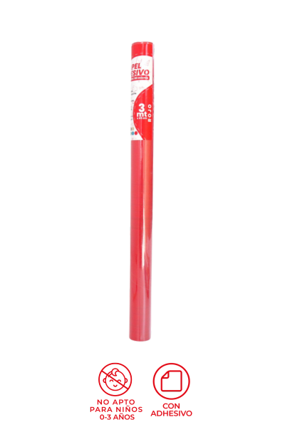 Rollo Papel Adhesivo Grafi Colors Rojo 3 Mts