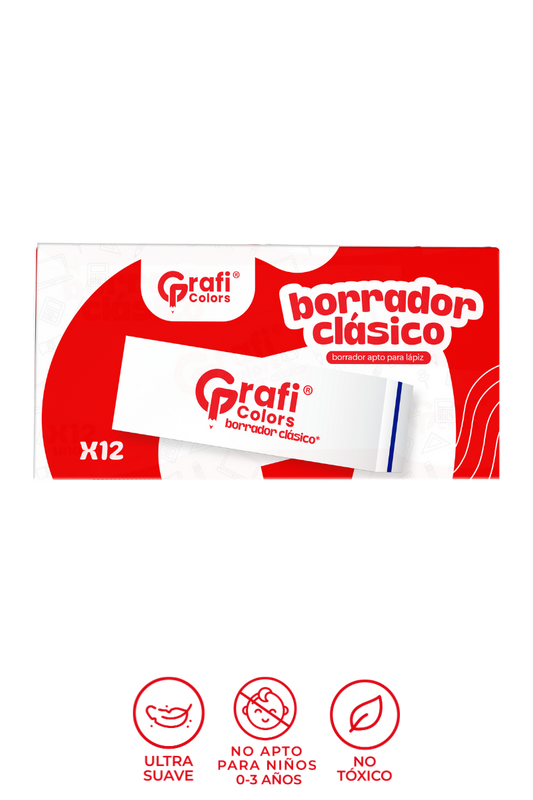 Borrador Blanco Raya Azul Grafi Colors