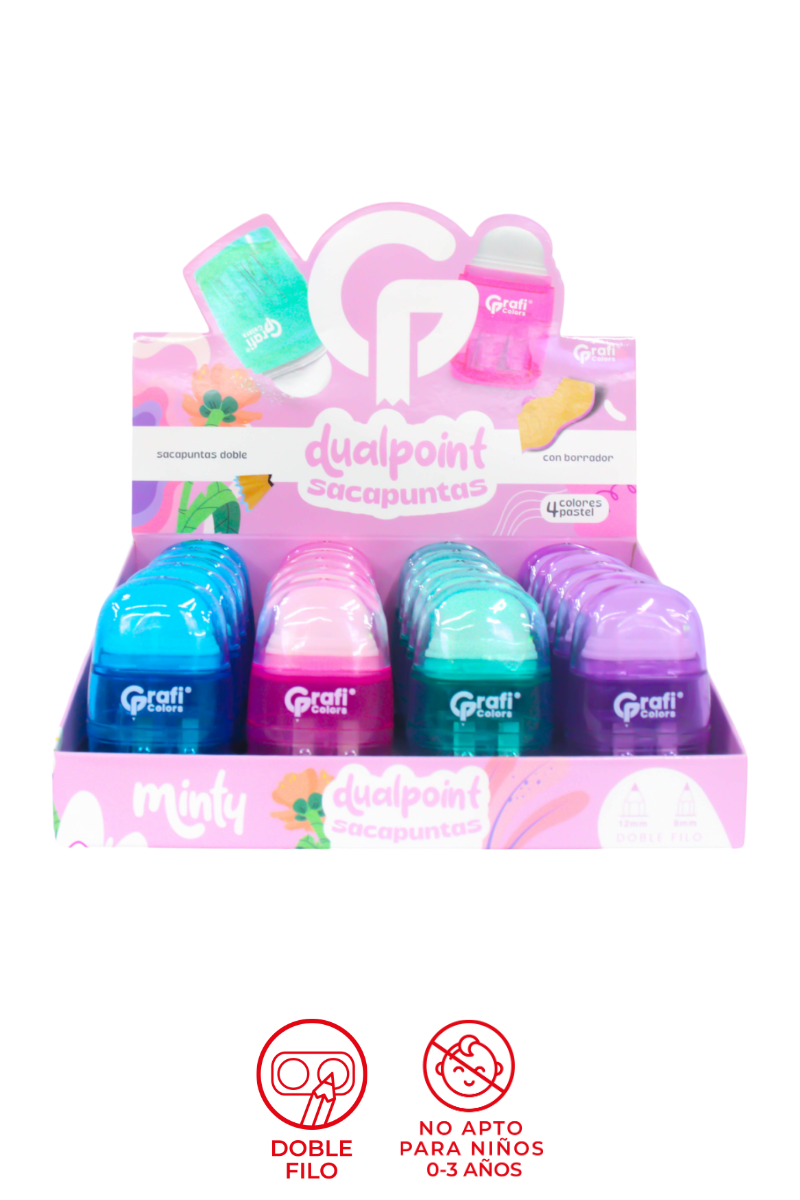 Sacapuntas Dualpoint Grafi Colors 2 Huecos