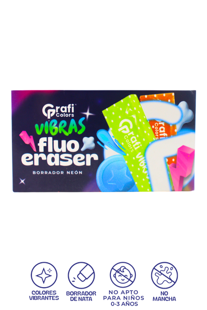Borrador Grafi Colors Vibras Neon x 20 Unidades