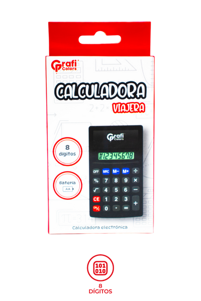Calculadora 8 Digitos Viajera Grafi Colors