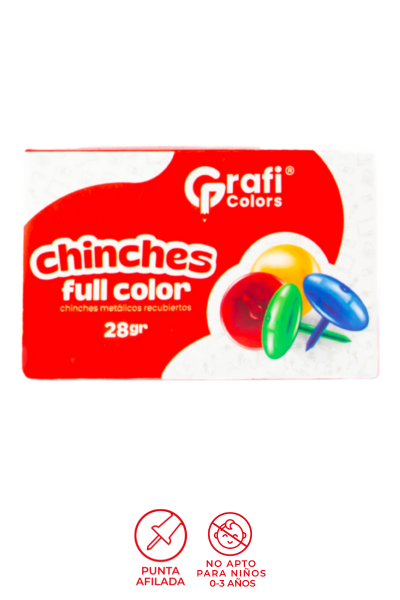Caja Chinchones Metálicos Grafi Colors Colores Surtidos x 28 Gramos