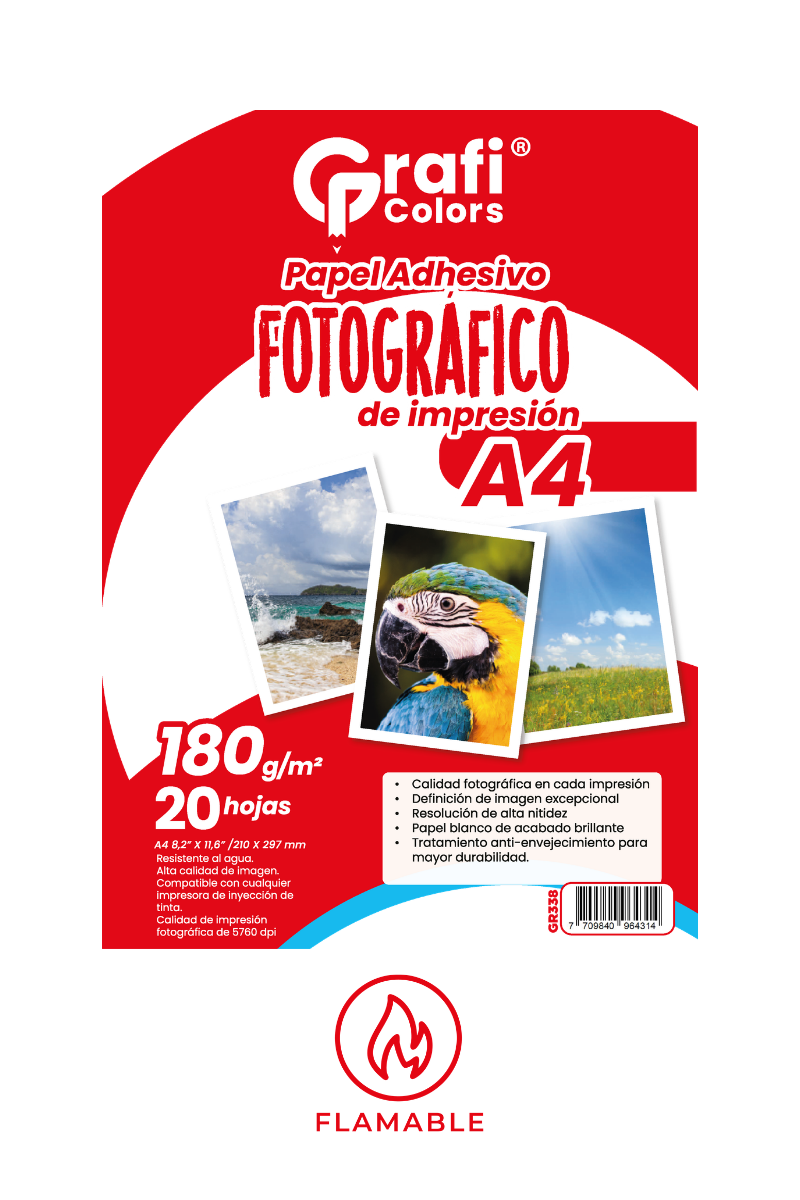 Papel Fotografico De Impresión X 20 180 G/M2