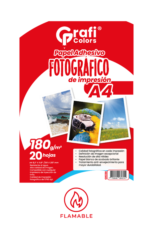 Papel Fotografico De Impresión X 20 180 G/M2