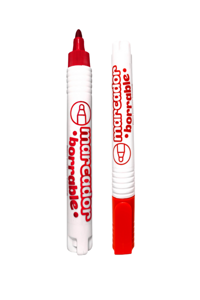 Marcador Borrable Grafi Colors X 12 Punta Bala Rojo