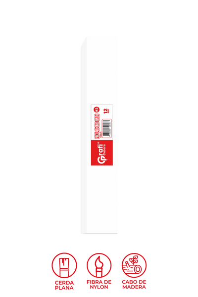 Pincel Grafi Colors Nylon Redondo #02 x 12 Unidades