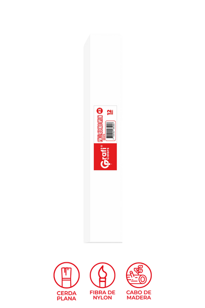 Pincel Grafi Colors Nylon Redondo #03 x 12 Unidades