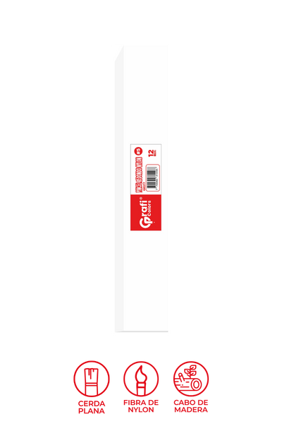 Pincel Grafi Colors Nylon Redondo #05 x 12 Unidades
