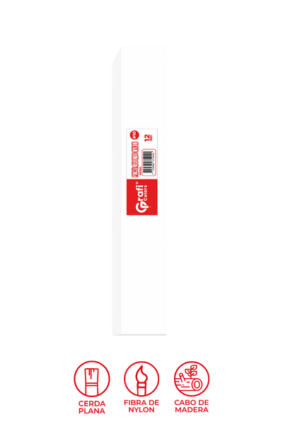 Pincel Grafi Colors Nylon Redondo #10 x 12 Unidades