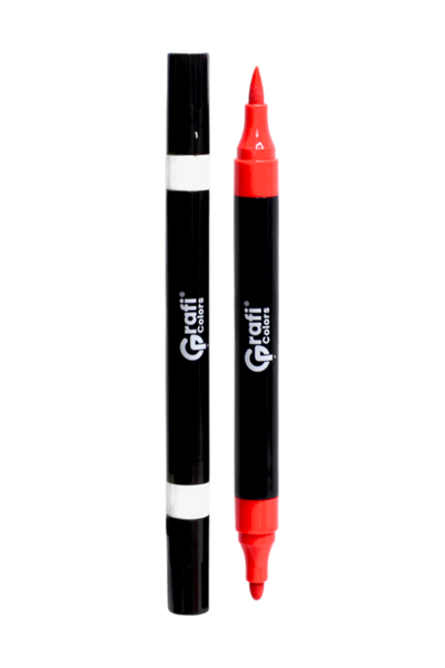 Marcador De Vinilo Grafi Colors Vibras Doble Punta X 36
