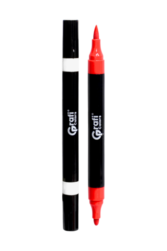 Marcador De Vinilo Grafi Colors Vibras Doble Punta X 36