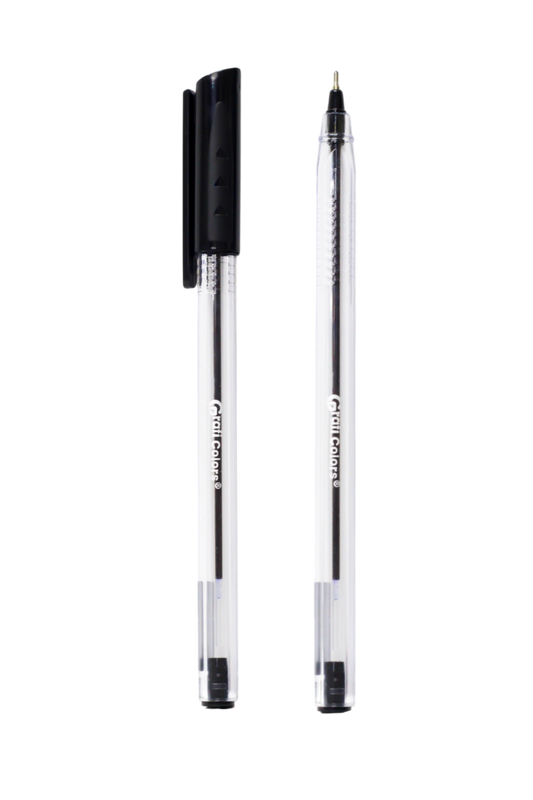 Lápicero Grafi Colors Clear Pen Tradicional Transparente Mina Negra 0.7 Mm X 12 Unidades