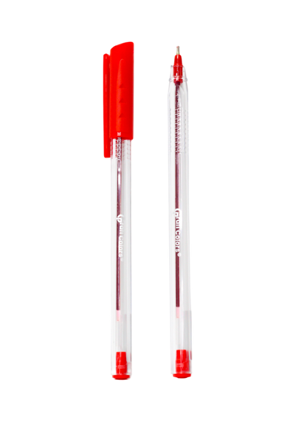 Lápicero Grafi Colors Clear Pen Tradicional Transparente Mina Roja 0.7 Mm X 12 Unidades